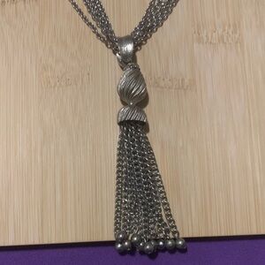 Vintage Silver Tassel Necklace